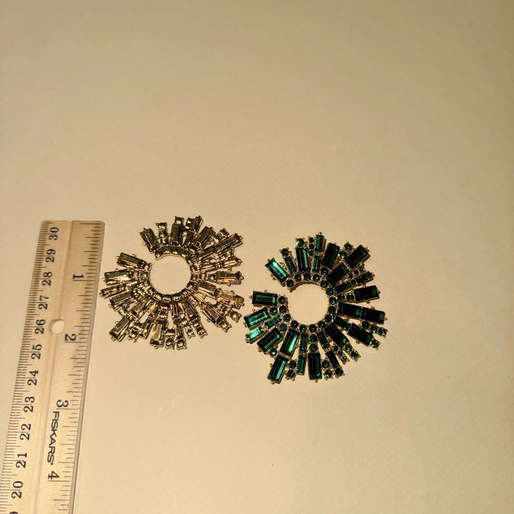 Crystal hoop earrings N874 - Picture 5 of 5
